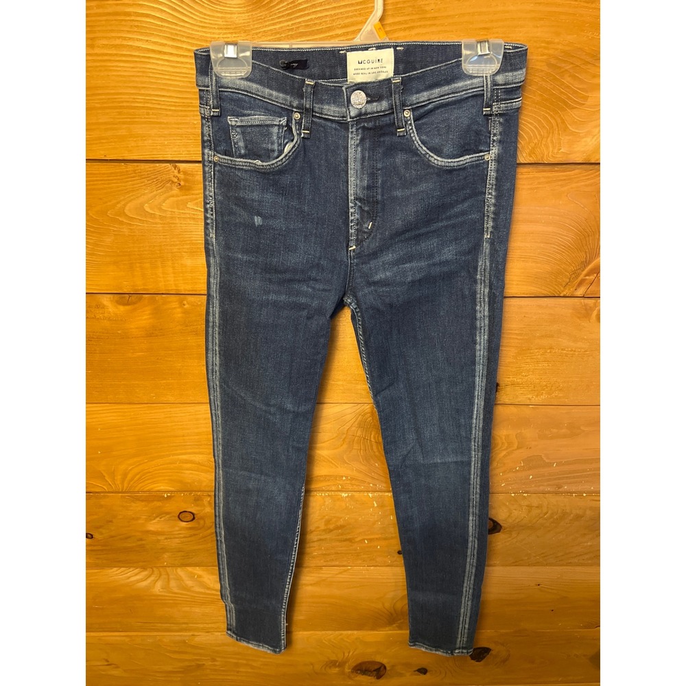 McGuire Newton Skinny Women's Jeans Dark Wash 28 Stretch Anke Grazer Made in USA